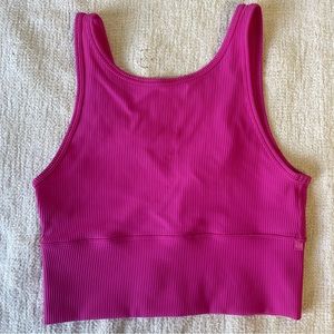 Lululemon Ribbed Power Pivot Tank Top size 6 Sonic Pink